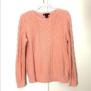 Cotton Peach Cable Sweater
